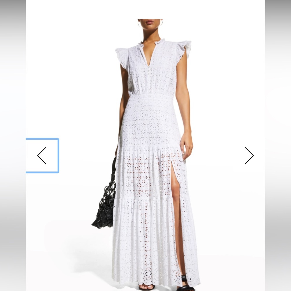 Veronica Beard white eyelet dress
